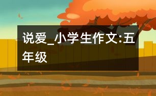 說愛_小學生作文:五年級