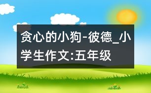 貪心的小狗-彼德_小學生作文:五年級