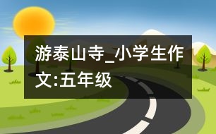 游泰山寺_小學(xué)生作文:五年級