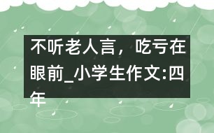 不聽老人言，吃虧在眼前_小學(xué)生作文:四年級