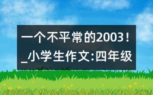一個不平常的2003！_小學(xué)生作文:四年級
