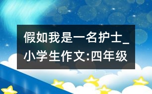 假如我是一名護士_小學(xué)生作文:四年級