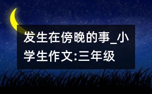 發(fā)生在傍晚的事_小學生作文:三年級