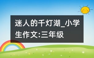 迷人的千燈湖_小學生作文:三年級