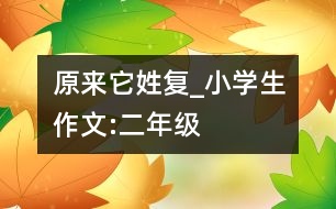 原來它姓“復(fù)”_小學(xué)生作文:二年級
