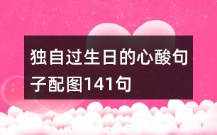 獨(dú)自過(guò)生日的心酸句子配圖141句