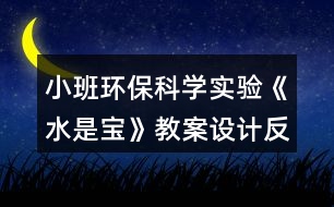 小班環(huán)?？茖W實驗《水是寶》教案設(shè)計反思