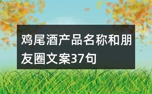 雞尾酒產(chǎn)品名稱(chēng)和朋友圈文案37句