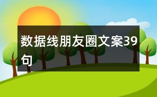 數(shù)據(jù)線(xiàn)朋友圈文案39句