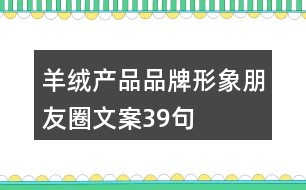 羊絨產品品牌形象朋友圈文案39句