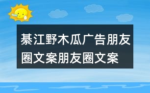 綦江野木瓜廣告朋友圈文案、朋友圈文案37句