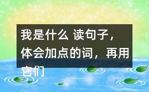 我是什么 讀句子，體會(huì)加點(diǎn)的詞，再用它們說句子。 課后練習(xí)題答案