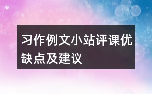習(xí)作例文：小站評課優(yōu)缺點(diǎn)及建議