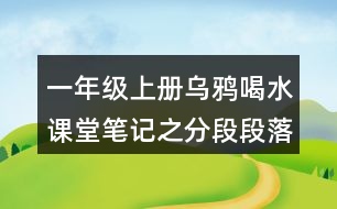 一年級(jí)上冊烏鴉喝水課堂筆記之分段段落大意
