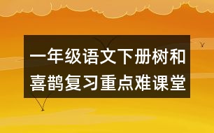 一年級語文下冊樹和喜鵲復(fù)習(xí)重點難課堂筆記
