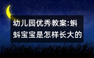 幼兒園優(yōu)秀教案:蝌蚪寶寶是怎樣長大的?。ㄖ邪嗫茖W(xué)活動）