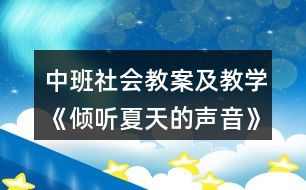 中班社會(huì)教案及教學(xué)《傾聽(tīng)夏天的聲音》反思