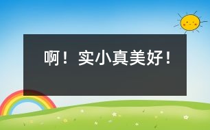 啊！實(shí)小真美好！
