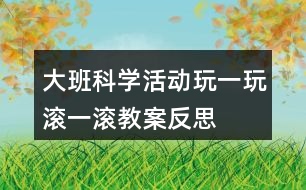 大班科學(xué)活動玩一玩滾一滾教案反思