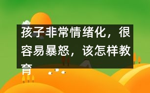 孩子非常情緒化，很容易暴怒，該怎樣教育