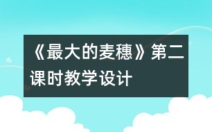 《最大的麥穗》第二課時教學(xué)設(shè)計(jì)